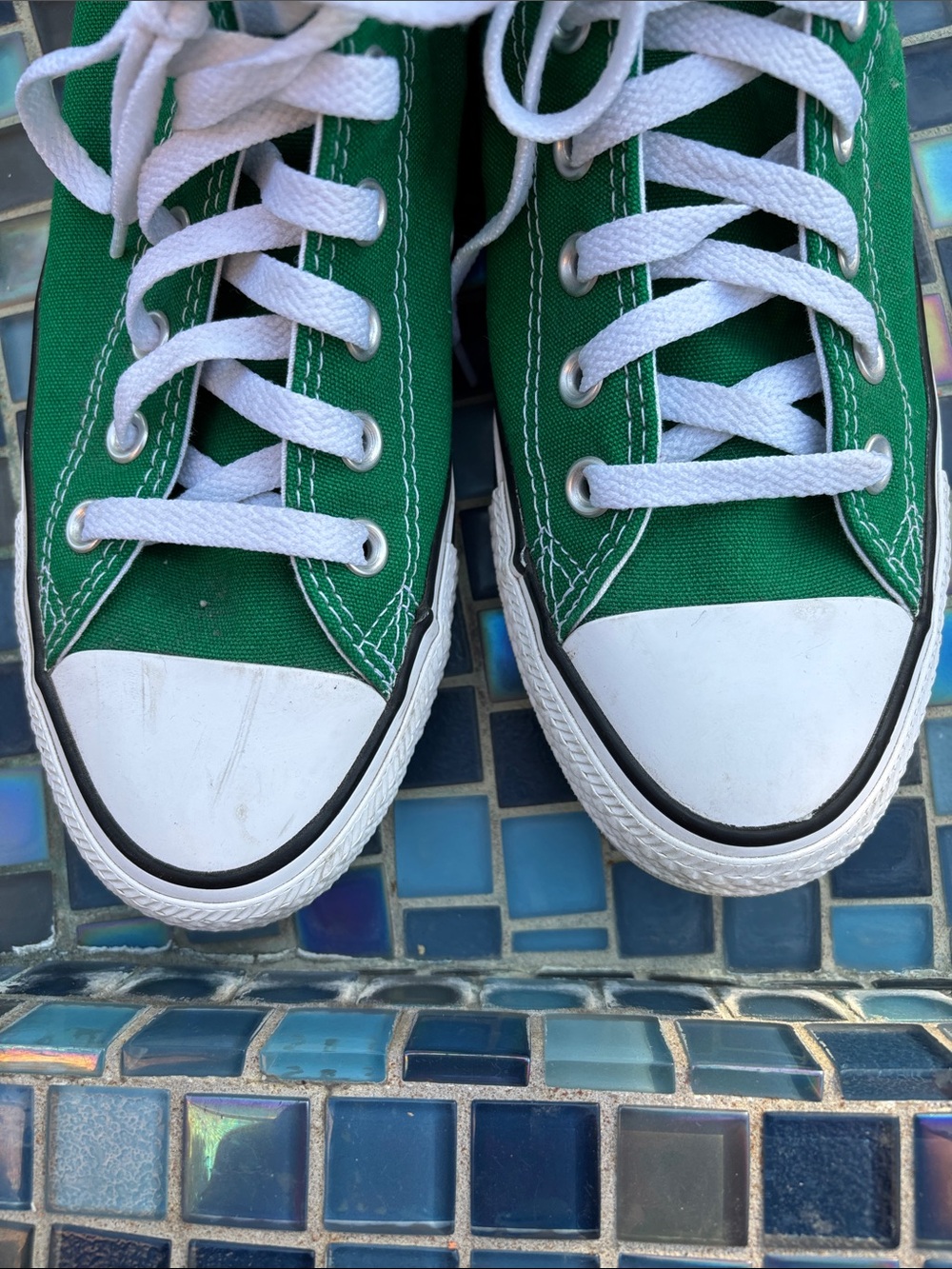 💚Converse Chuck Taylor Amazon/kelly green high tops unisex men’s 7/woman’s 9 - Picture 6 of 8